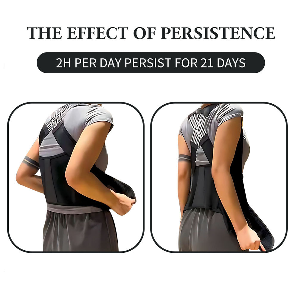 Posture correction belt with strong open back correction, anti hunchback adult back support