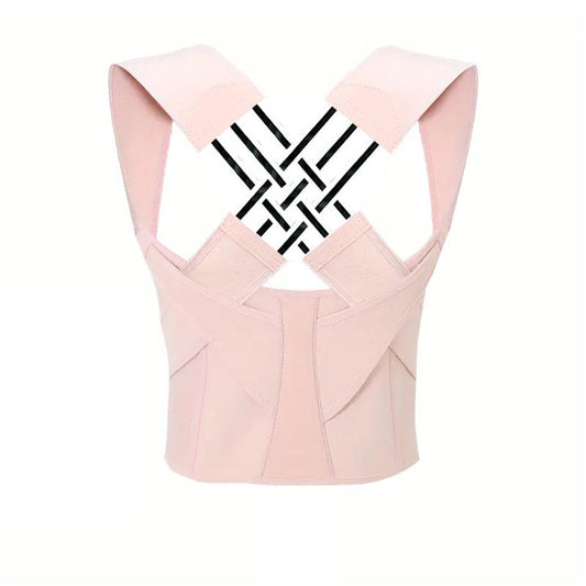 Posture correction belt with strong open back correction, anti hunchback adult back support
